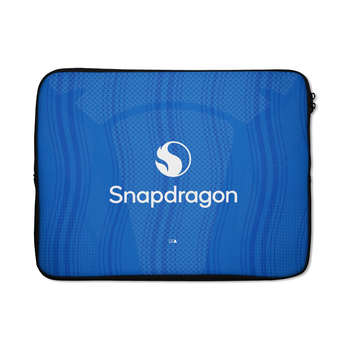 Laptop sleeve with the Manchester United 2026-27 Away football shirt design by RIPA Football