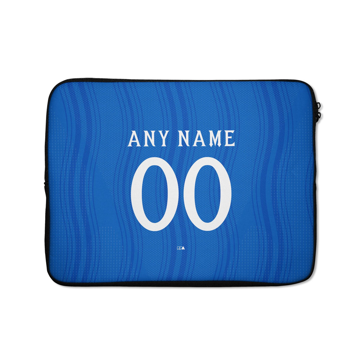 Laptop sleeve with the Manchester United 2026-27 Away football shirt design by RIPA Football