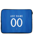 Laptop sleeve with the Manchester United 2026-27 Away football shirt design by RIPA Football
