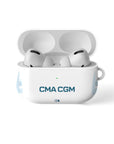 AirPods case with the Olympique Marseille 2024-25 Home football shirt design by RIPA Football