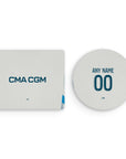 Mouse pad with the Olympique Marseille 2024-25 Home football shirt design by RIPA Football