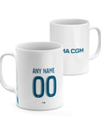 Mug with the Olympique Marseille 2024-25 Home football shirt design by RIPA Football