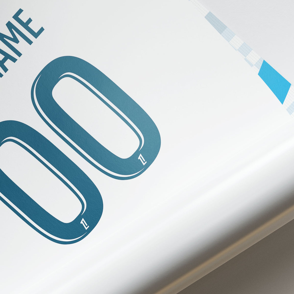 Print with the Olympique Marseille 2024-25 Home football shirt design by RIPA Football