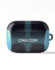 AirPods case with the Olympique Marseille 2025-26 Away football shirt design by RIPA Football