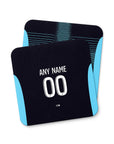 Coaster with the Olympique Marseille 2025-26 Away football shirt design by RIPA Football