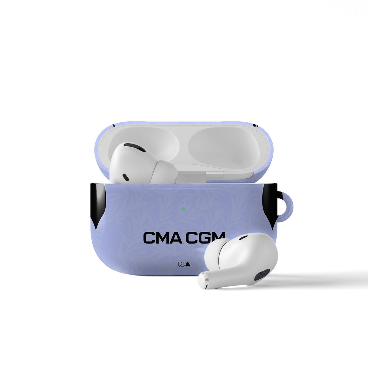 AirPods case with the Olympique Marseille 2026-27 Third football shirt design by RIPA Football