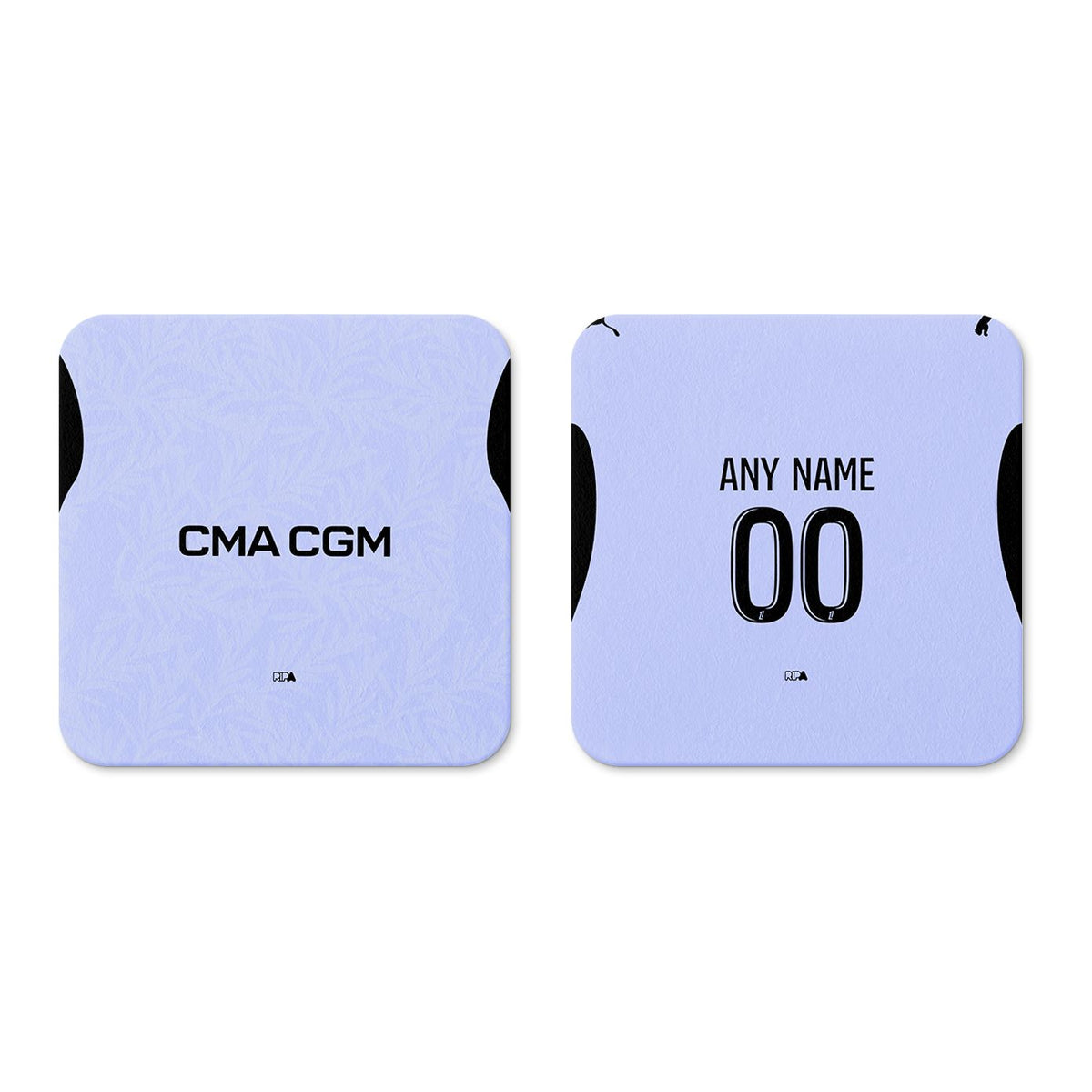 Coaster with the Olympique Marseille 2026-27 Third football shirt design by RIPA Football