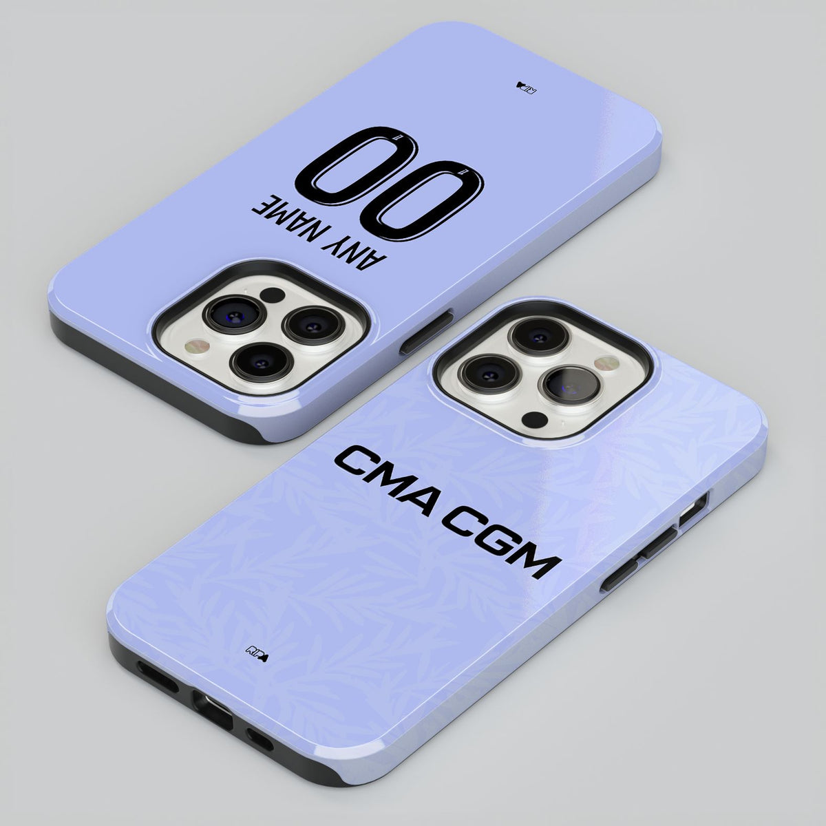 Phone case with the Olympique Marseille 2026-27 Third football shirt design by RIPA Football