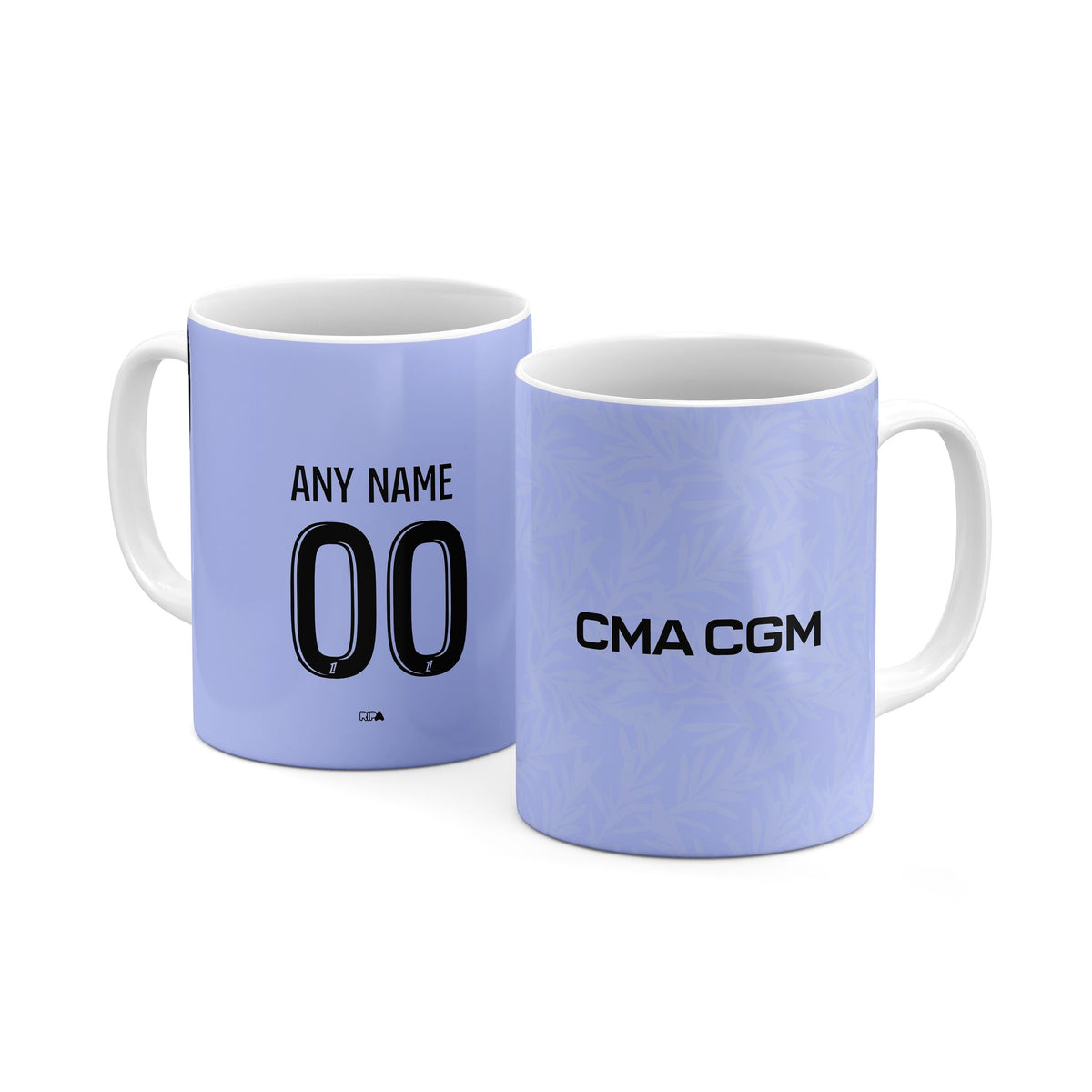 Mug with the Olympique Marseille 2026-27 Third football shirt design by RIPA Football