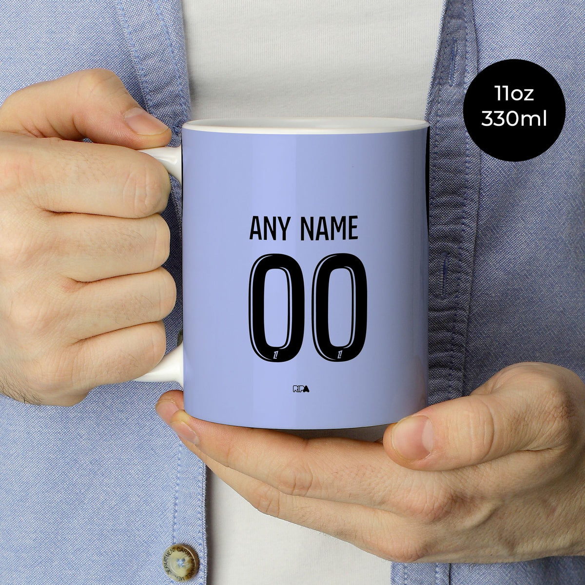Mug with the Olympique Marseille 2026-27 Third football shirt design by RIPA Football