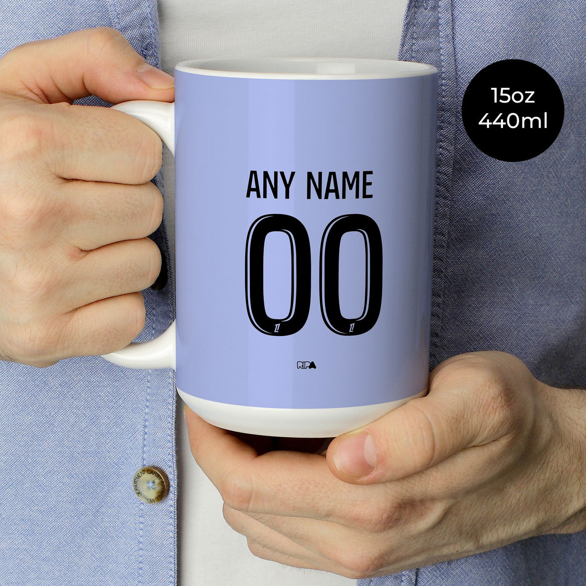 Mug with the Olympique Marseille 2026-27 Third football shirt design by RIPA Football