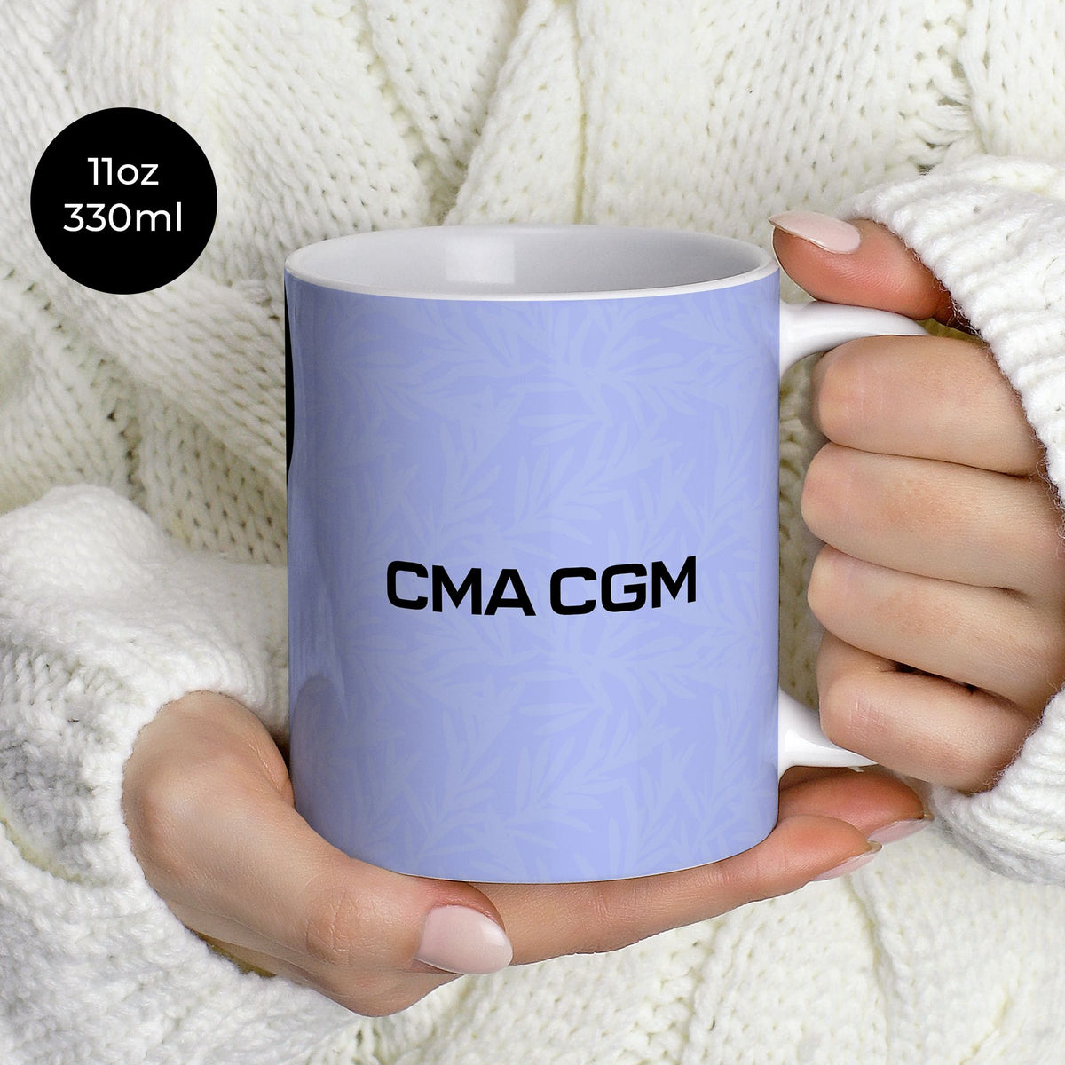 Mug with the Olympique Marseille 2026-27 Third football shirt design by RIPA Football