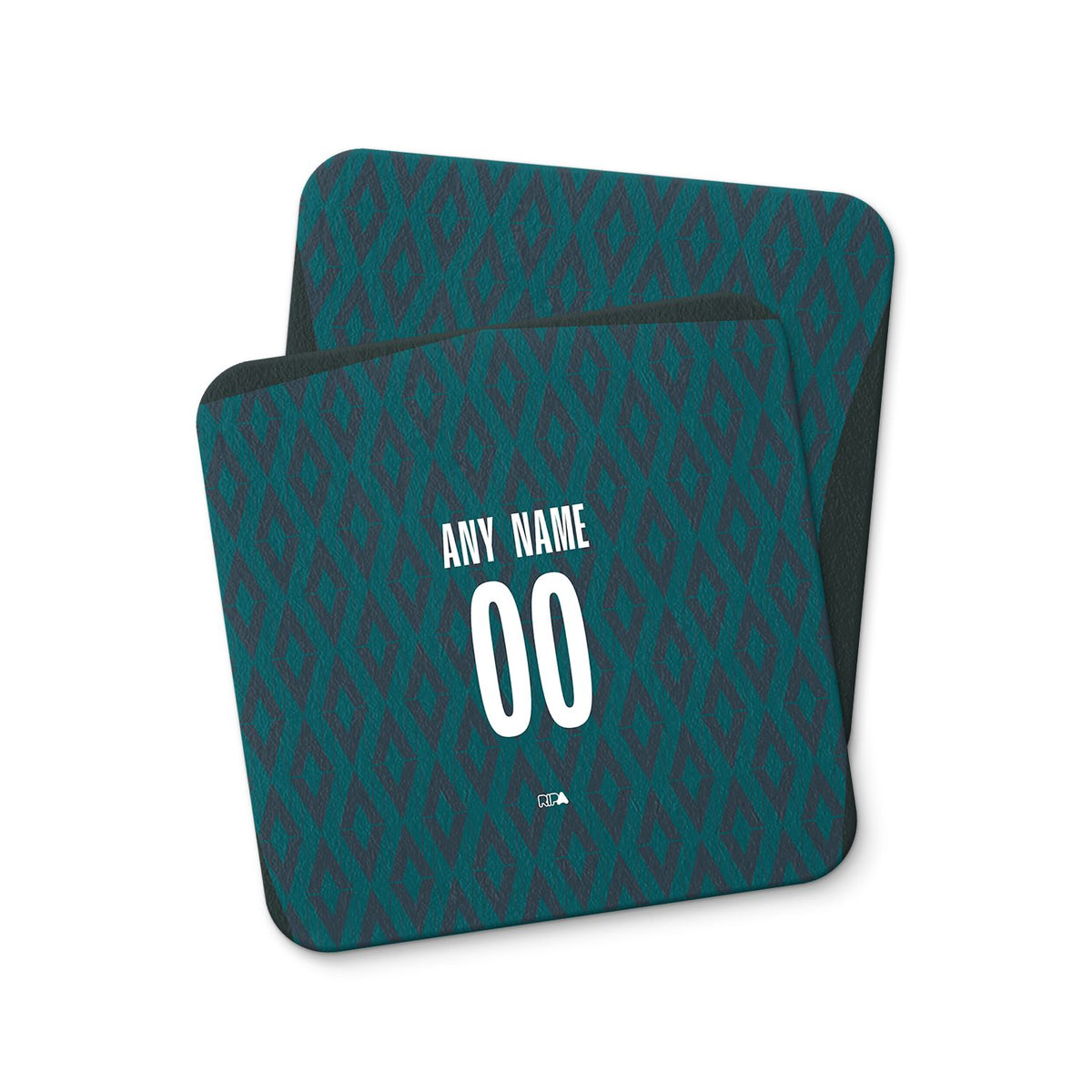 Coaster with the Monaco 2024-25 Prematch football shirt design by RIPA Football