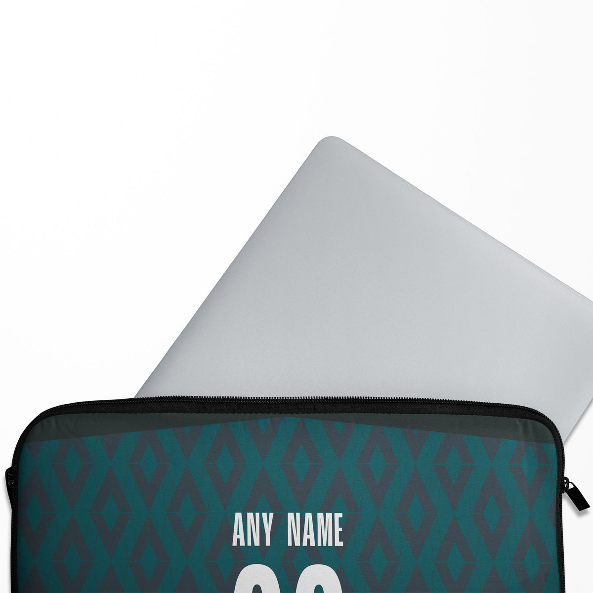 Laptop sleeve with the Monaco 2024-25 Prematch football shirt design by RIPA Football