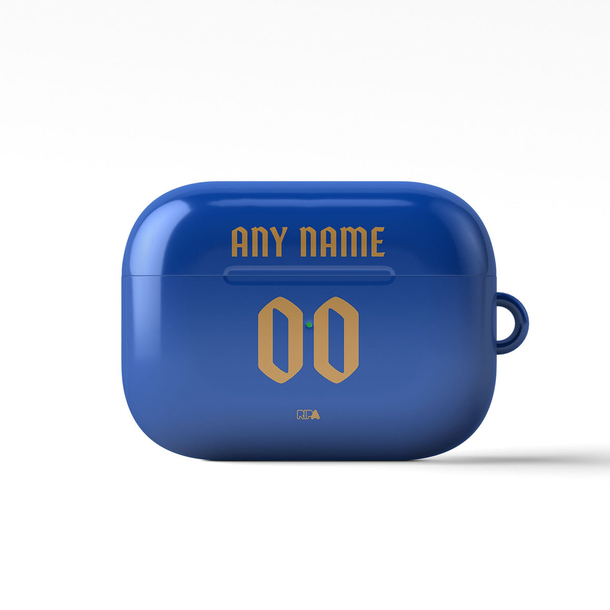 AirPods case with the Monaco 2025-26 Away football shirt design by RIPA Football