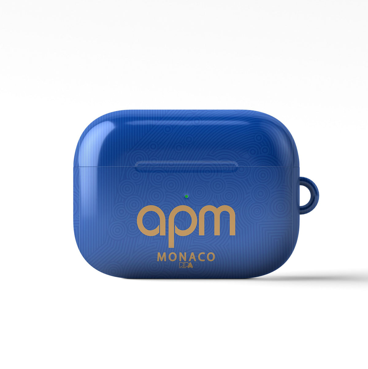 AirPods case with the Monaco 2025-26 Away football shirt design by RIPA Football