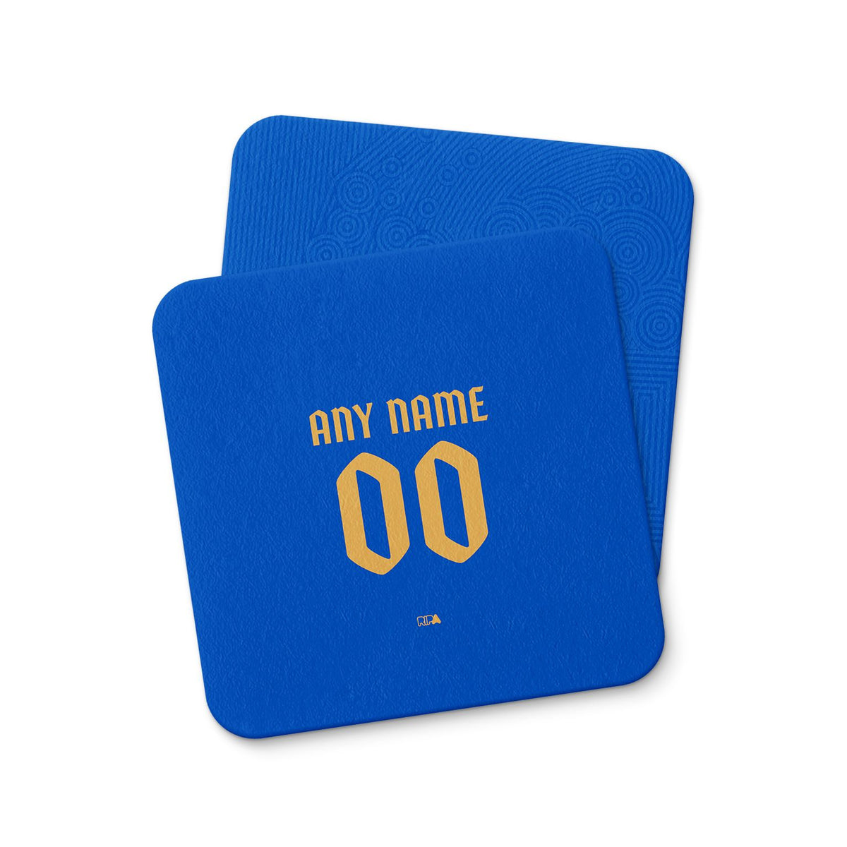 Coaster with the Monaco 2025-26 Away football shirt design by RIPA Football