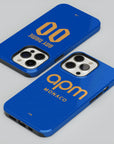 Phone case with the Monaco 2025-26 Away football shirt design by RIPA Football