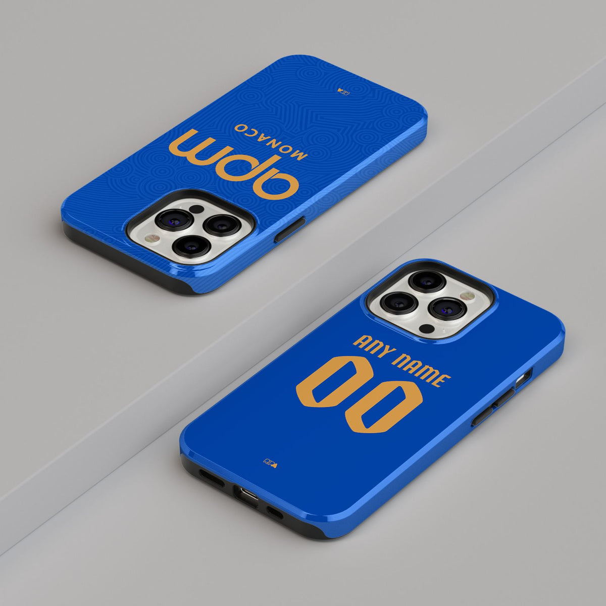 Phone case with the Monaco 2025-26 Away football shirt design by RIPA Football