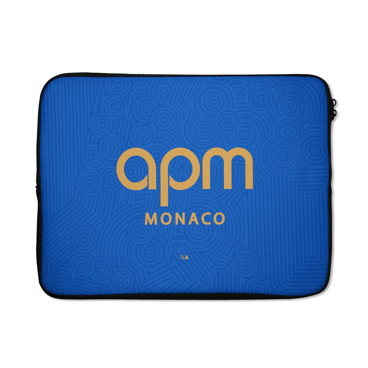 Laptop sleeve with the Monaco 2025-26 Away football shirt design by RIPA Football