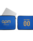 Laptop sleeve with the Monaco 2025-26 Away football shirt design by RIPA Football
