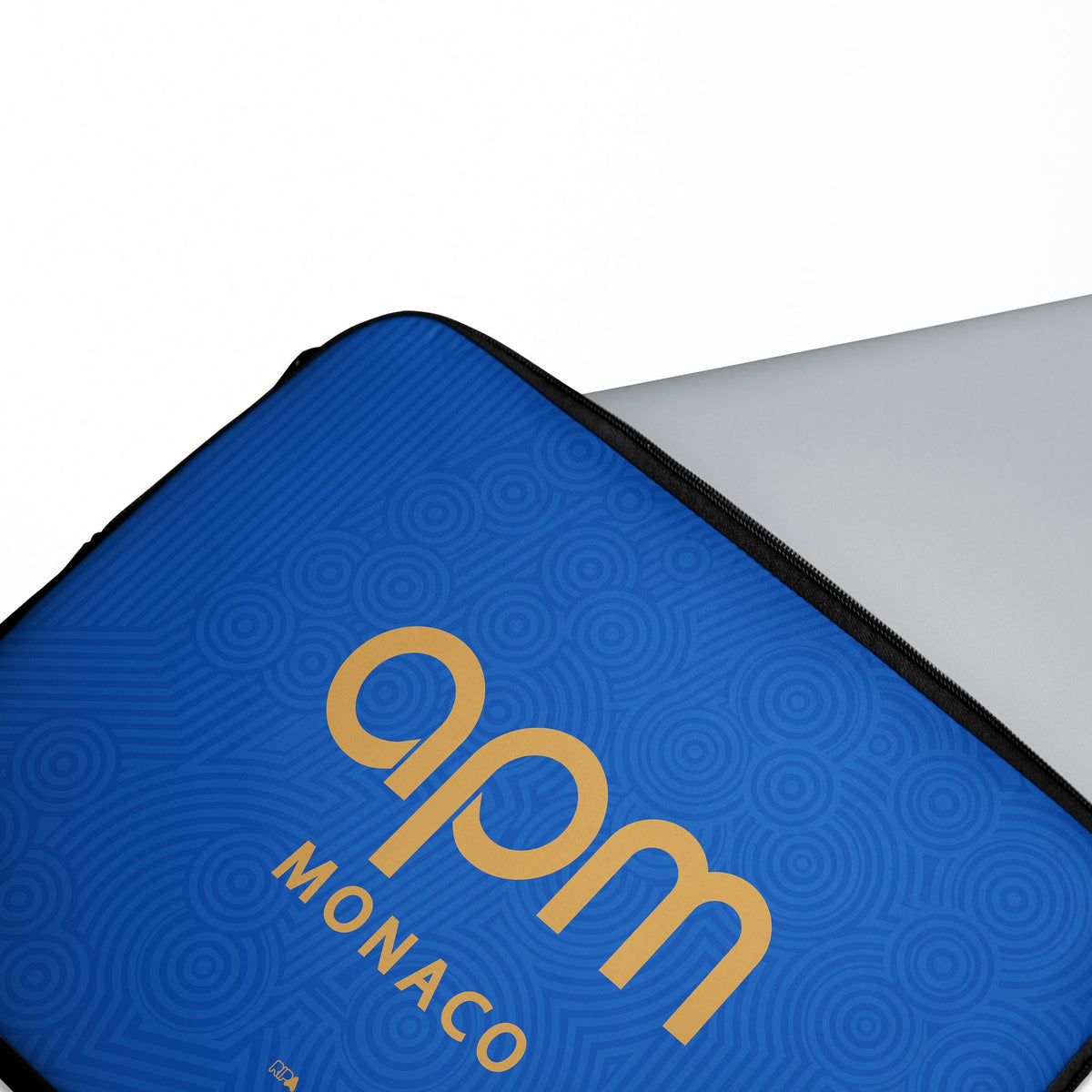Laptop sleeve with the Monaco 2025-26 Away football shirt design by RIPA Football