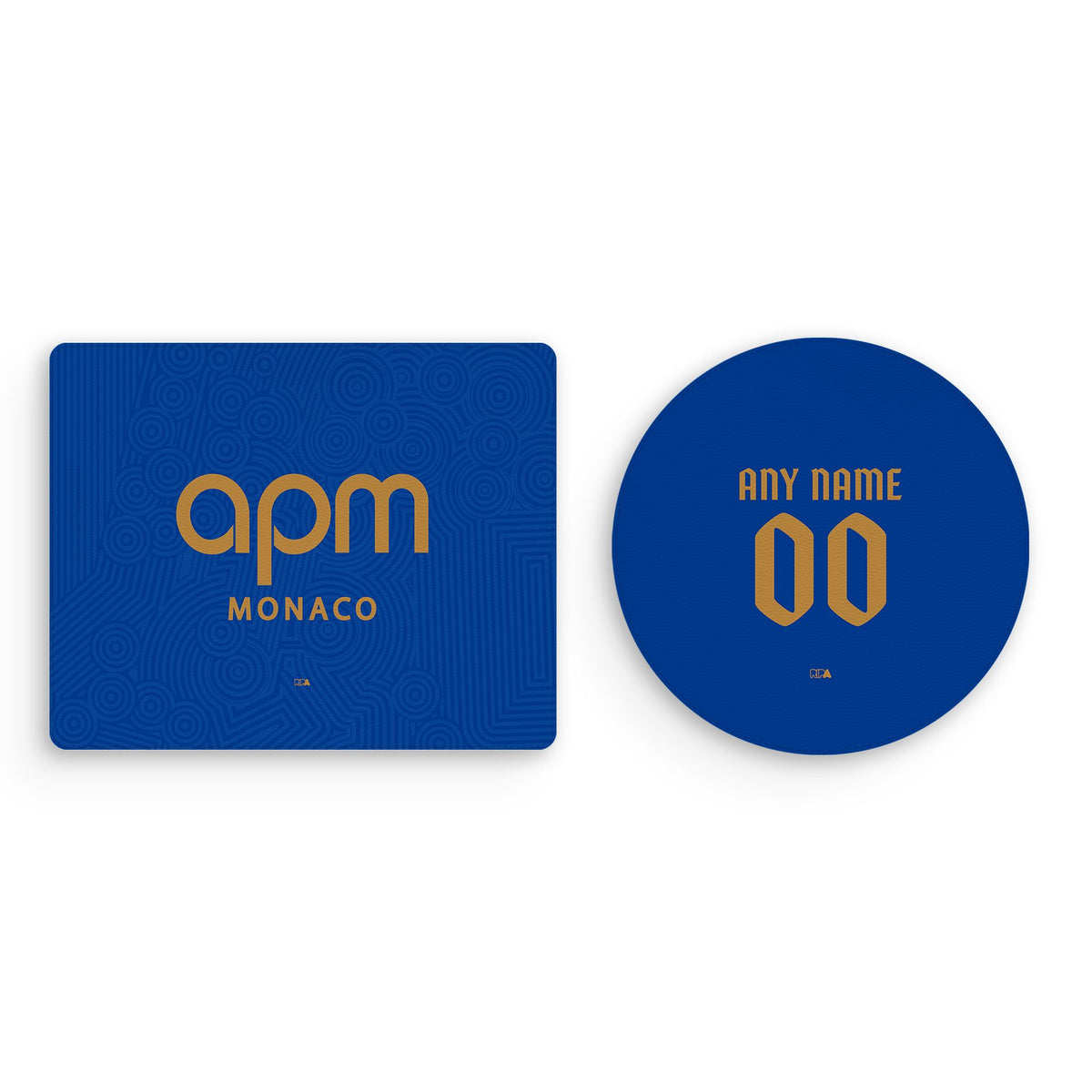 Mouse pad with the Monaco 2025-26 Away football shirt design by RIPA Football