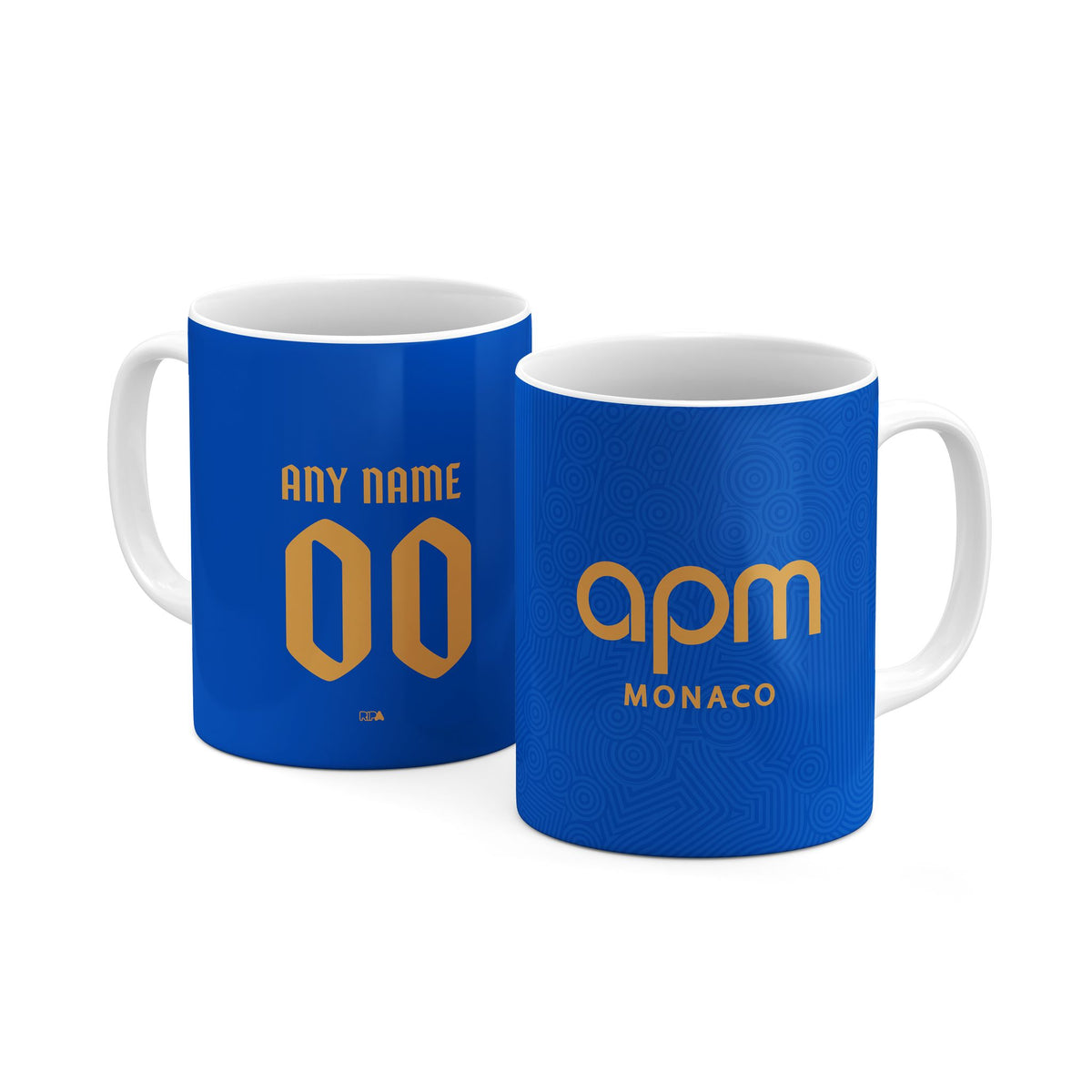 Mug with the Monaco 2025-26 Away football shirt design by RIPA Football