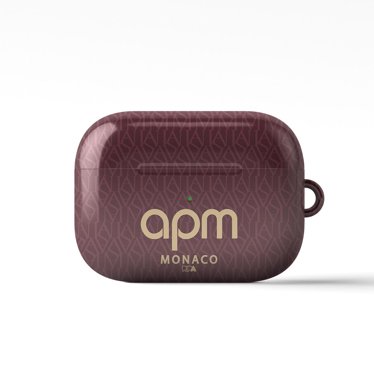 AirPods case with the Monaco 2026-27 Away football shirt design by RIPA Football