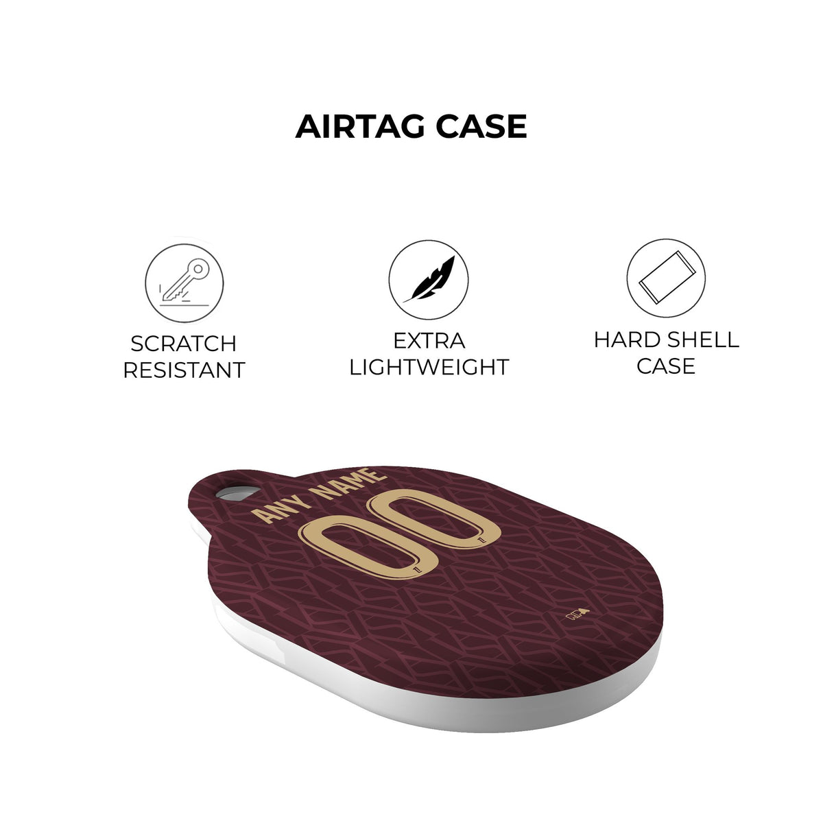 AirTag holder with the Monaco 2026-27 Away football shirt design by RIPA Football