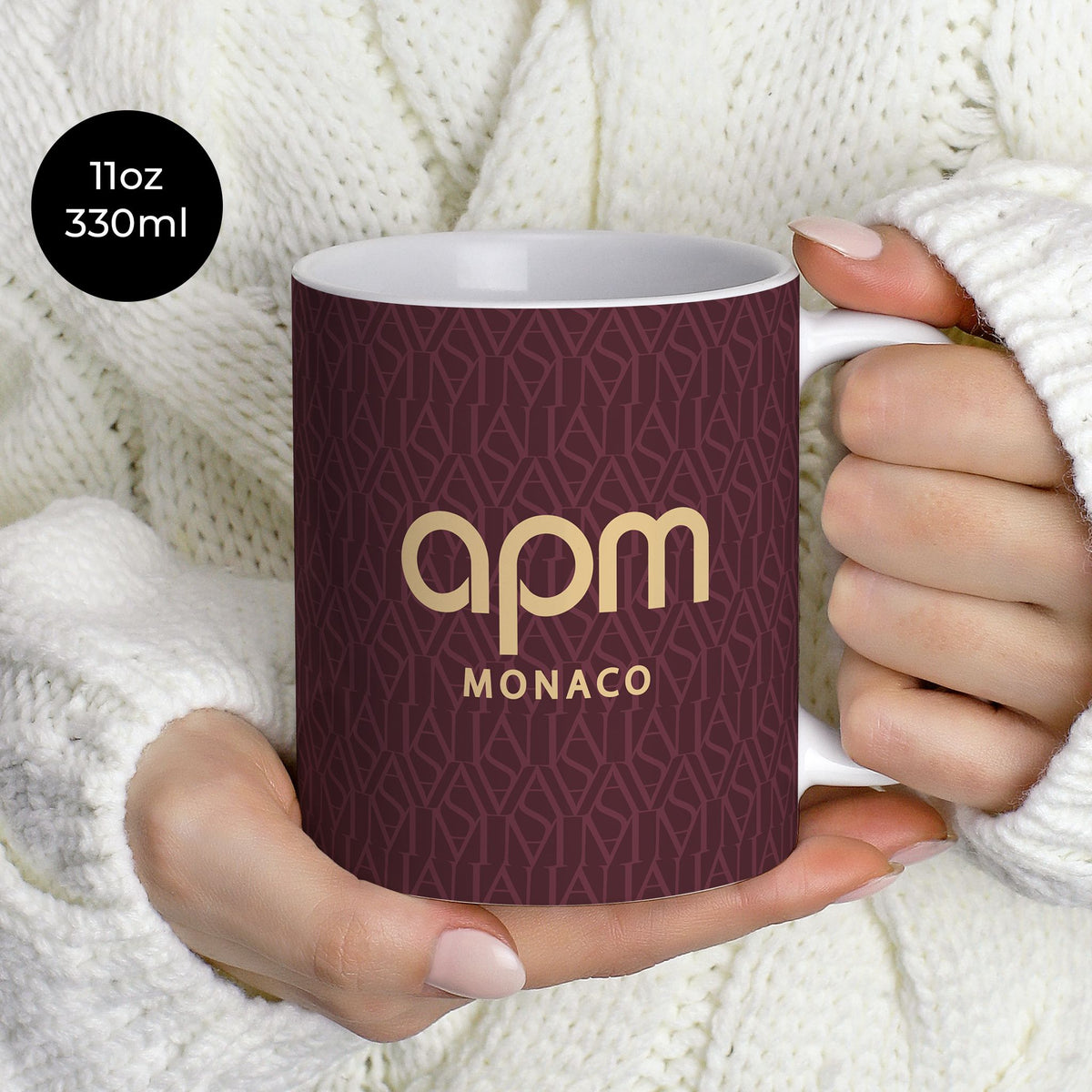 Mug with the Monaco 2026-27 Away football shirt design by RIPA Football