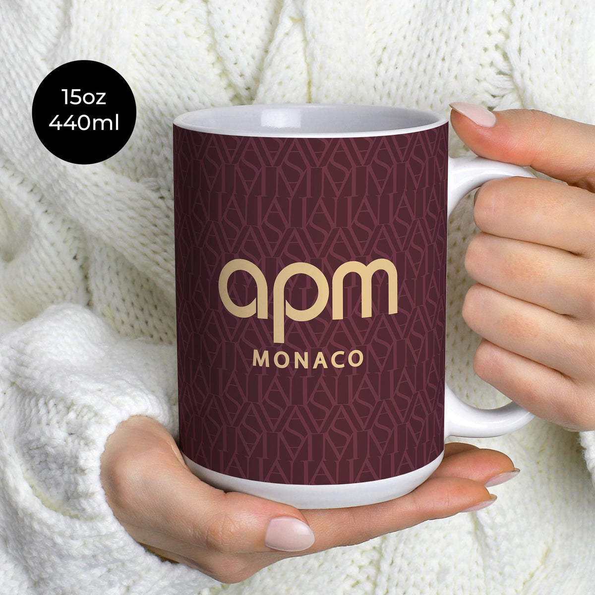 Mug with the Monaco 2026-27 Away football shirt design by RIPA Football