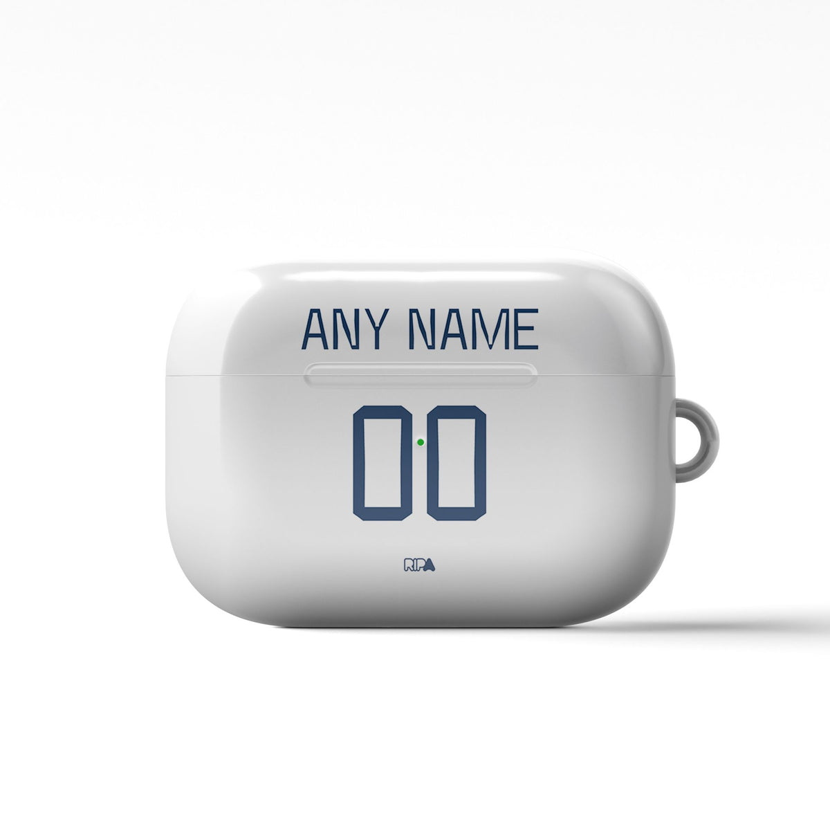 AirPods case with the Monterrey 2023-24 Away football shirt design by RIPA Football