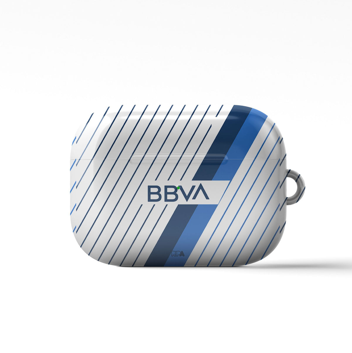AirPods case with the Monterrey 2023-24 Away football shirt design by RIPA Football