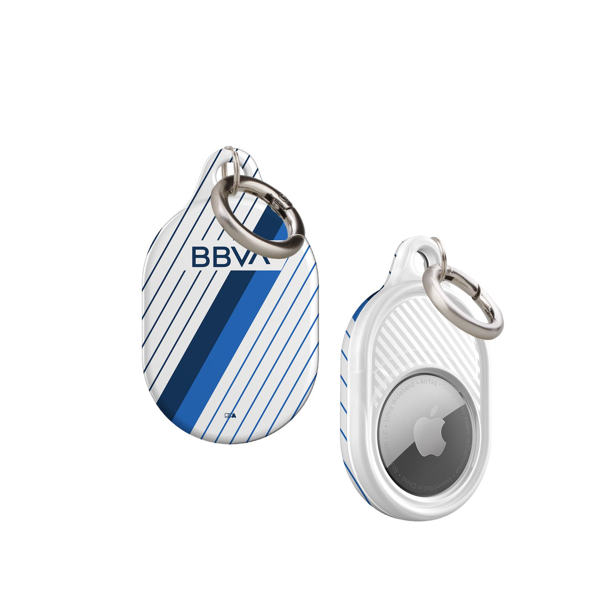 AirTag holder with the Monterrey 2023-24 Away football shirt design by RIPA Football