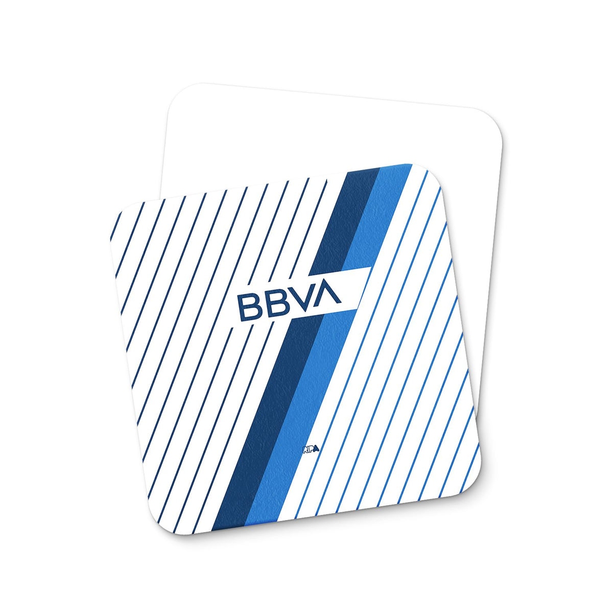 Coaster with the Monterrey 2023-24 Away football shirt design by RIPA Football