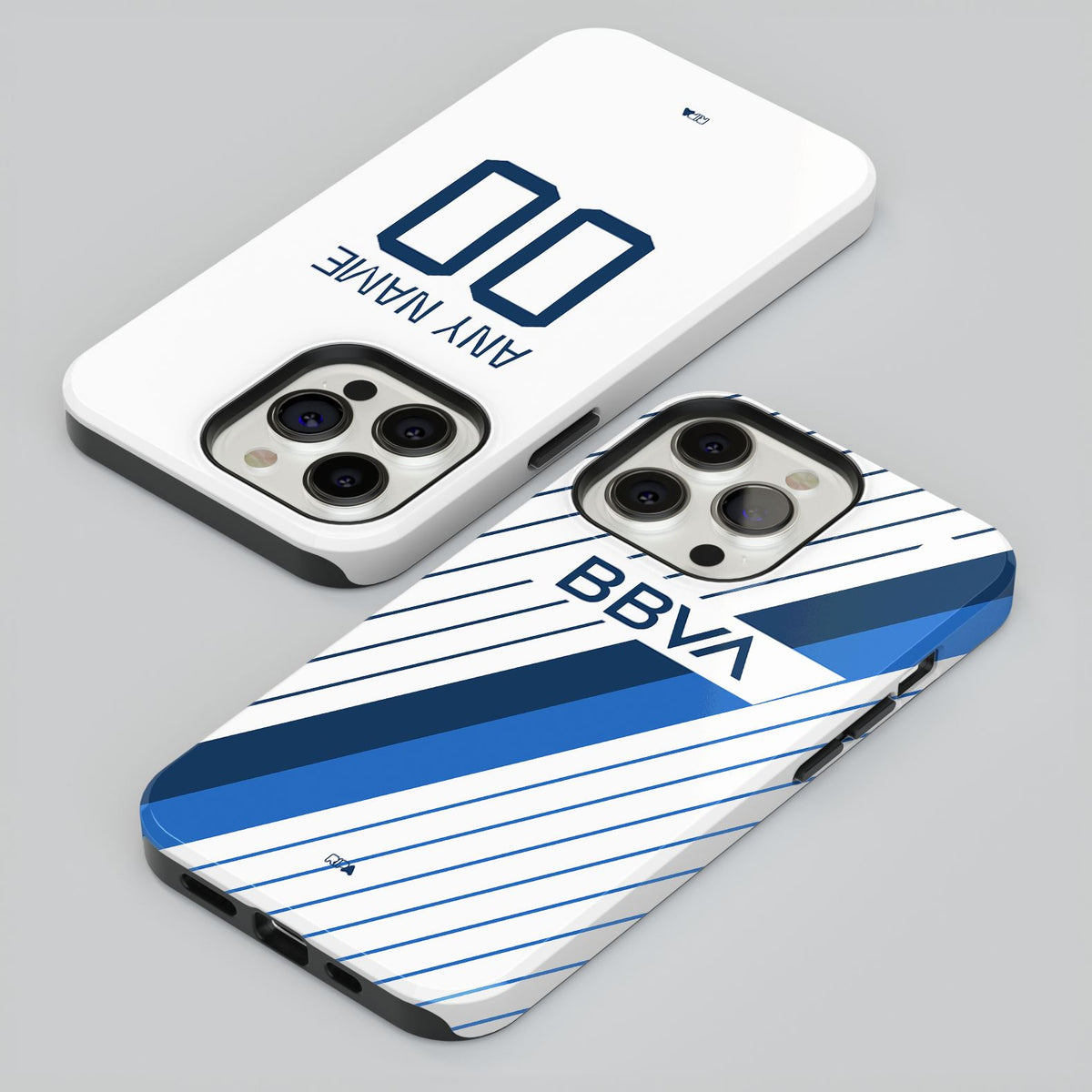 Phone case with the Monterrey 2023-24 Away football shirt design by RIPA Football