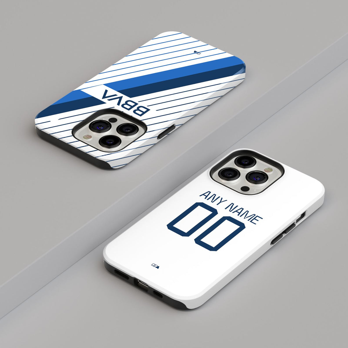 Phone case with the Monterrey 2023-24 Away football shirt design by RIPA Football
