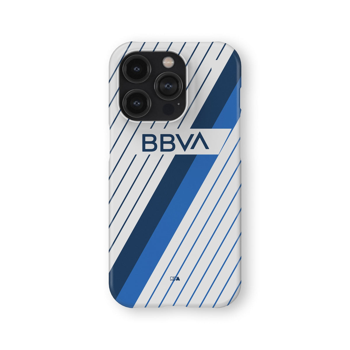 Phone case with the Monterrey 2023-24 Away football shirt design by RIPA Football