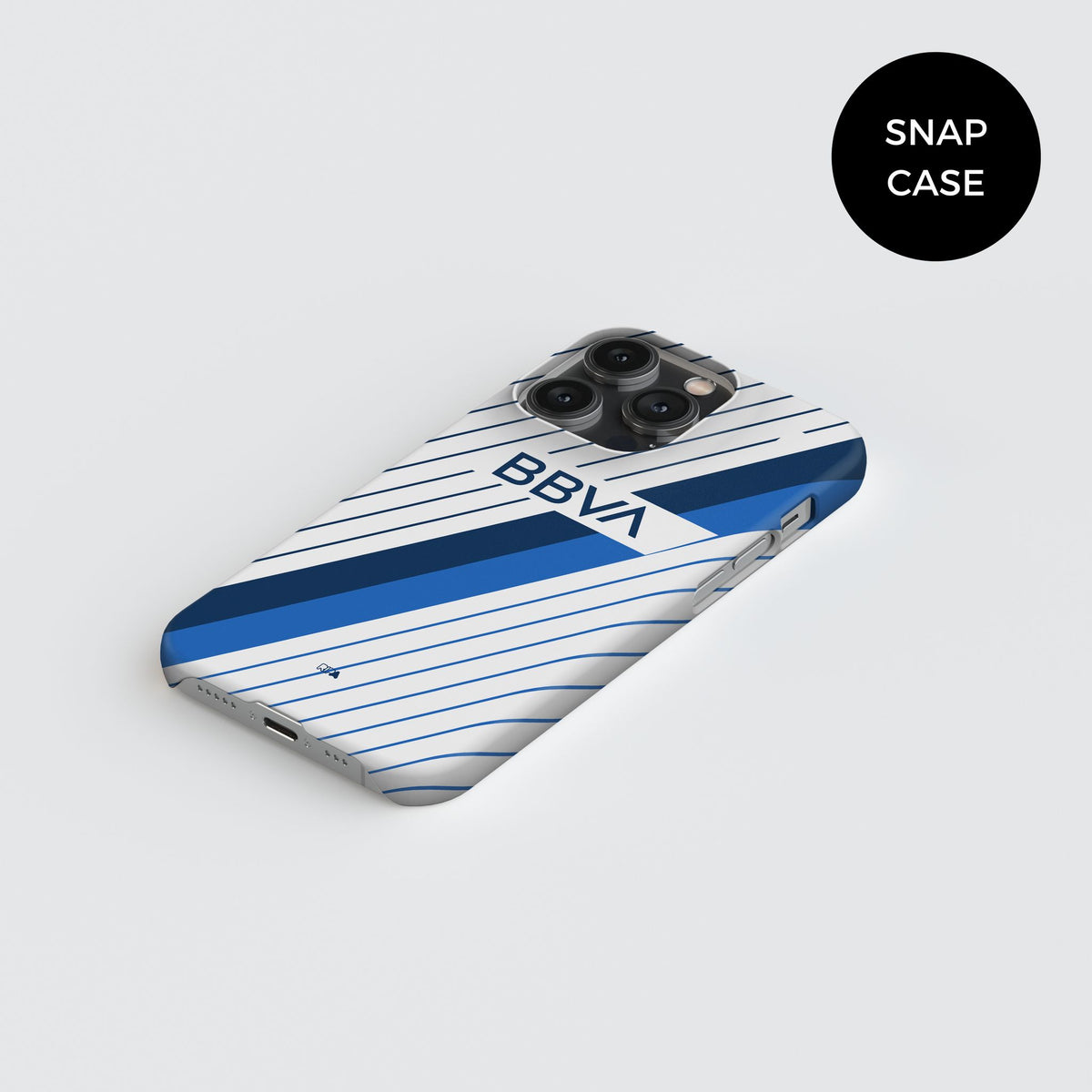 Phone case with the Monterrey 2023-24 Away football shirt design by RIPA Football
