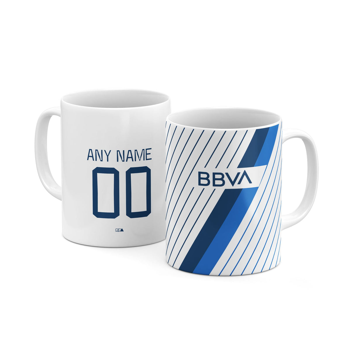 Mug with the Monterrey 2023-24 Away football shirt design by RIPA Football