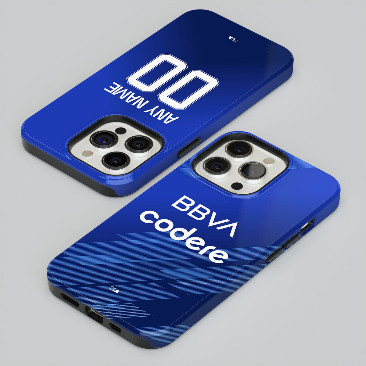Phone case with the Monterrey 2025-26 Third football shirt design by RIPA Football