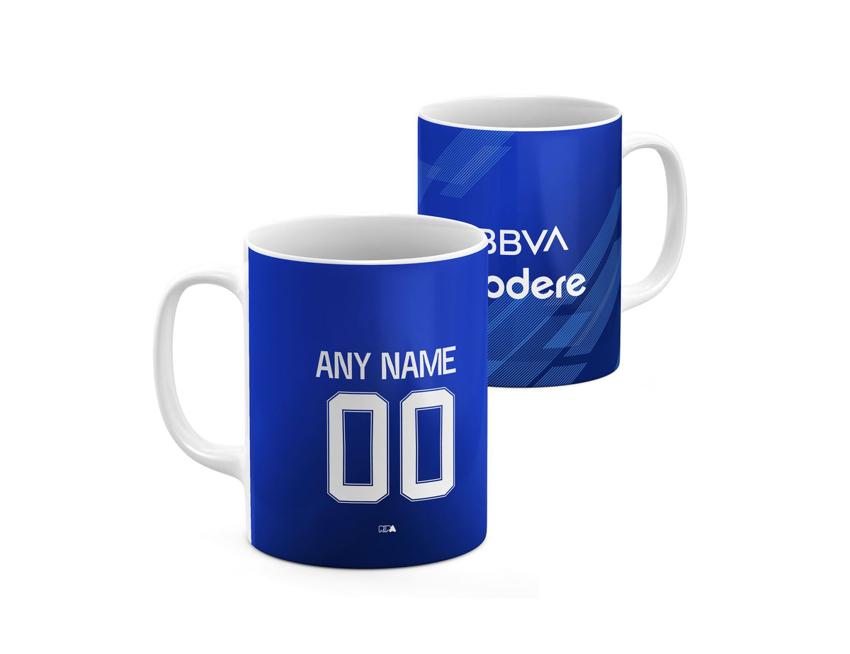 Mug with the Monterrey 2025-26 Third football shirt design by RIPA Football