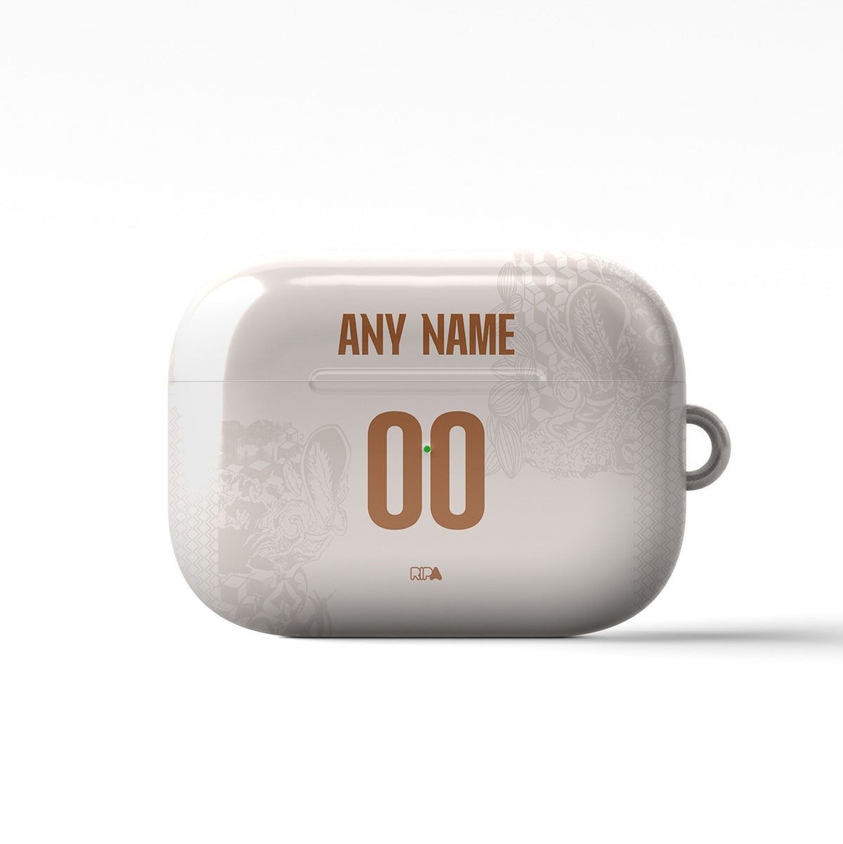 AirPods case with the Napoli 2025-26 Away football shirt design by RIPA Football
