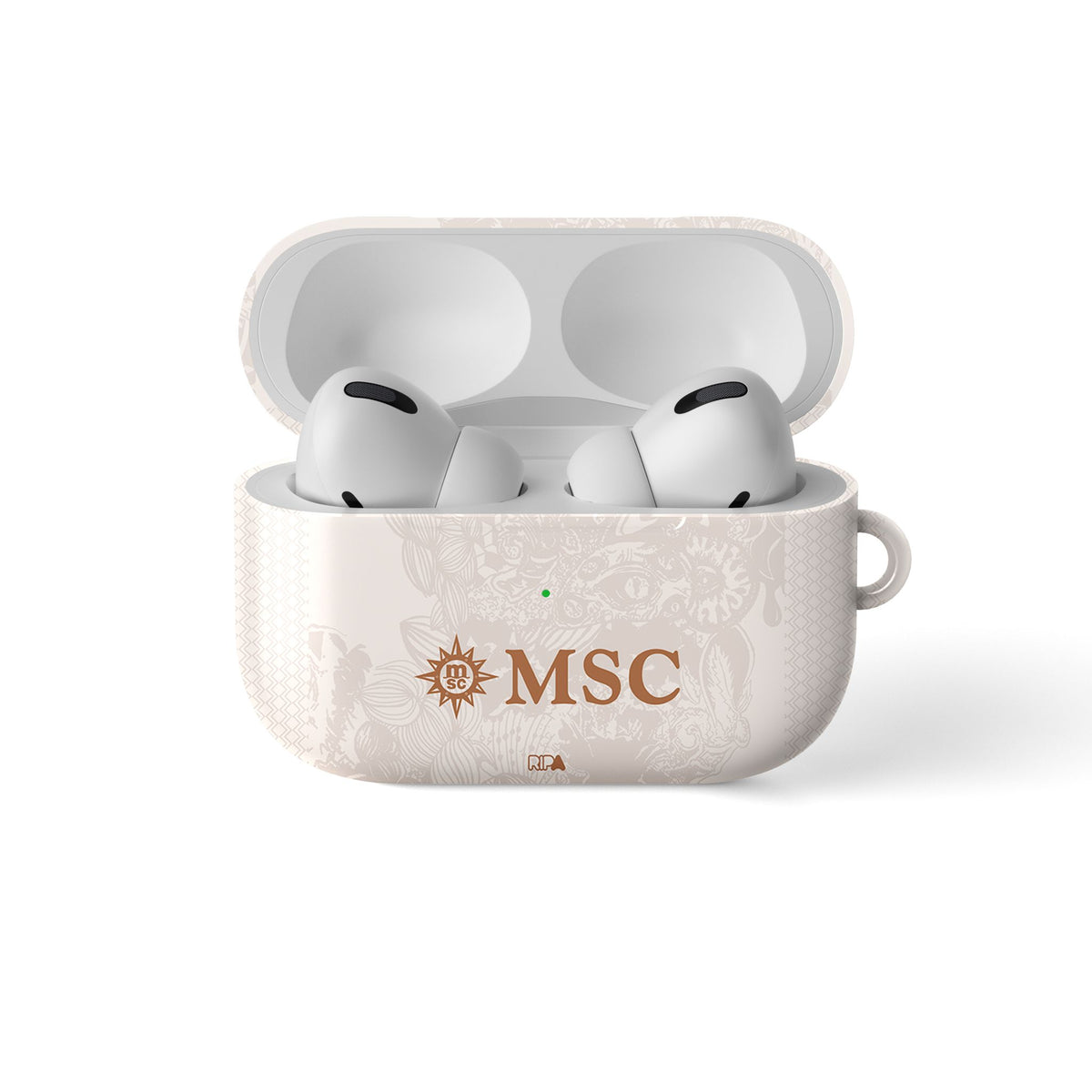 AirPods case with the Napoli 2025-26 Away football shirt design by RIPA Football