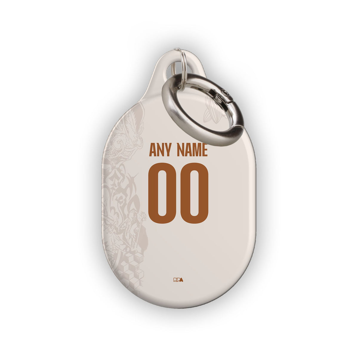 AirTag holder with the Napoli 2025-26 Away football shirt design by RIPA Football