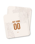Coaster with the Napoli 2025-26 Away football shirt design by RIPA Football