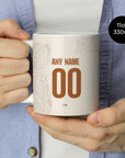 Mug with the Napoli 2025-26 Away football shirt design by RIPA Football