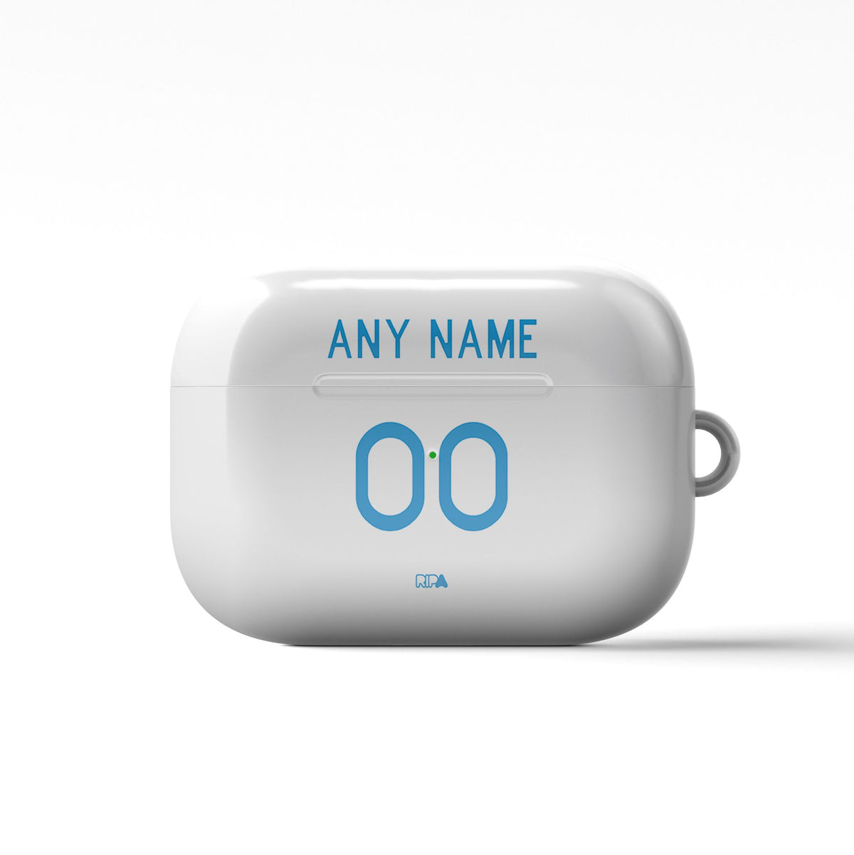 AirPods case with the Napoli 2026-27 Away football shirt design by RIPA Football