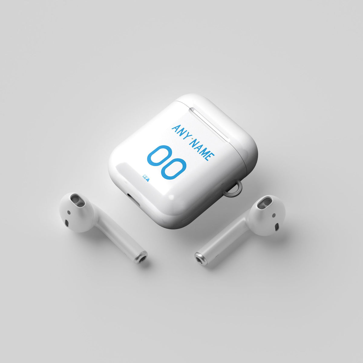 AirPods case with the Napoli 2026-27 Away football shirt design by RIPA Football
